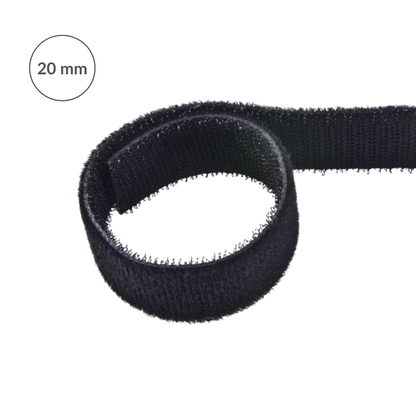 Suchý zips - obojstranný 20 mm/1 m nylonový čierny