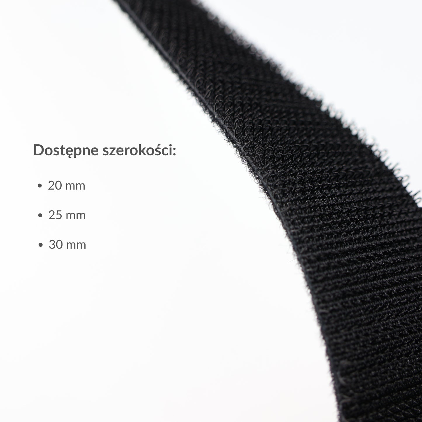 Suchý zips - obojstranný 20 mm/1 m nylonový čierny
