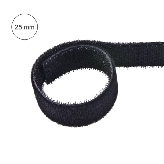 Obojstranná páska so suchým zipsom 25 mm/1 m nylonová čierna