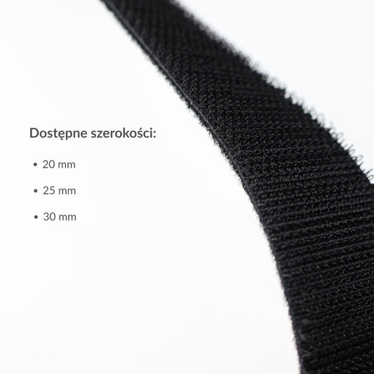 Suchý zips - obojstranný 30 mm/1 m nylonový čierny