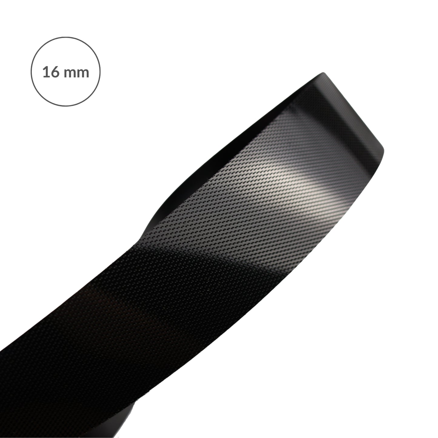 Páska na suchý zips - nízkoprofilový háčik 16 mm/1 m nylonová čierna