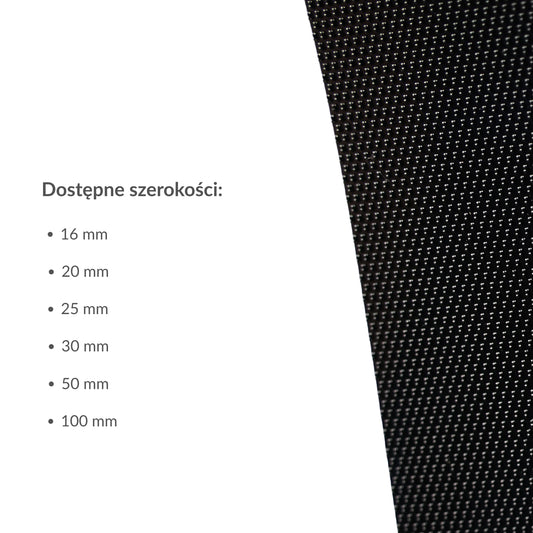 Nízkoprofilová páska so suchým zipsom - háčik 25 mm/1 m nylonová čierna