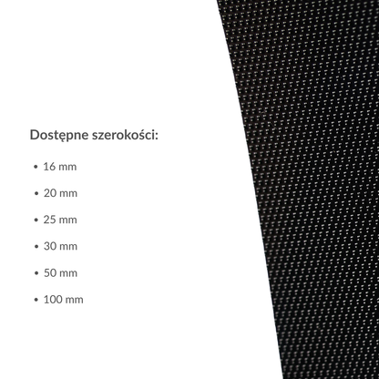 Nízkoprofilová páska so suchým zipsom - háčik 25 mm/1 m nylonová čierna
