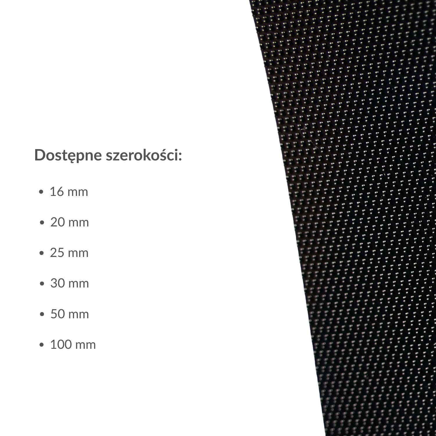 Nízkoprofilová páska na suchý zips - háčik 100 mm/1 m nylonová čierna