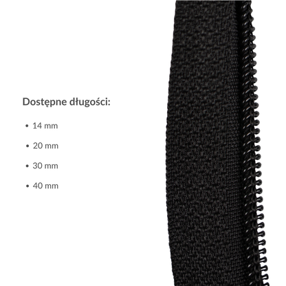 Špirálový zips #5 nedeliteľný auto lock 14 cm