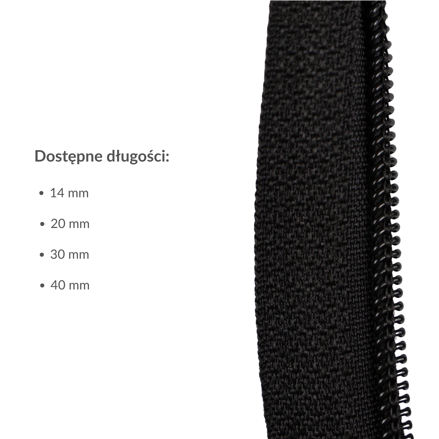 Špirálový zips #5 - nedeliteľný, auto lock, 40 cm