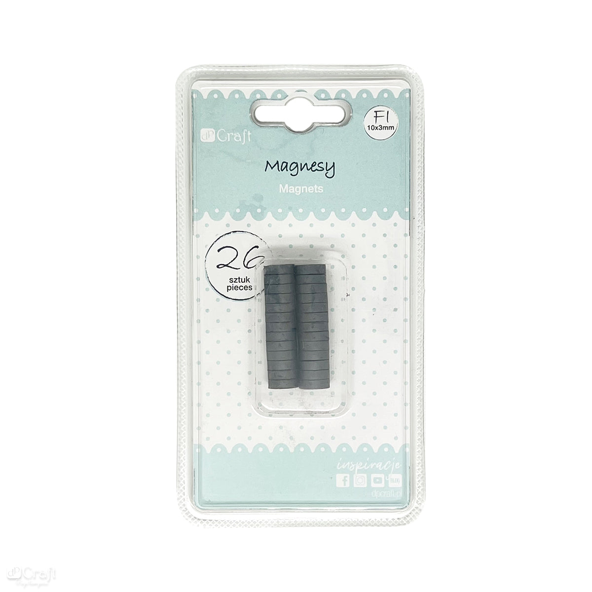 Magnety DpCraft - Priemer 10 mm x 3 mm, 26 ks