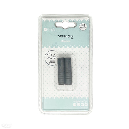 Magnety DpCraft - Priemer 10 mm x 3 mm, 26 ks
