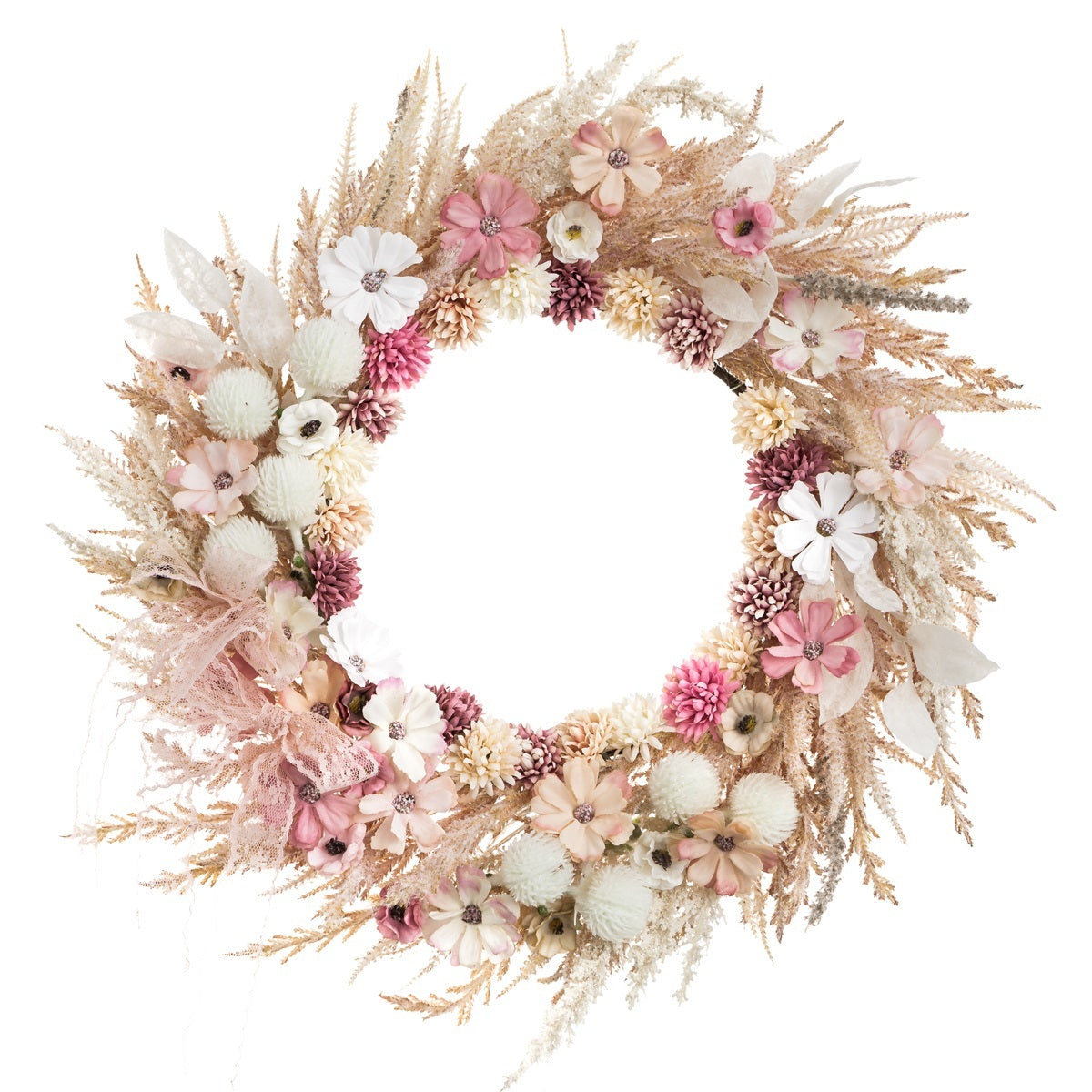 Čipková stuha DpCraft - 2,5 cm x 2m Púdrovoružová