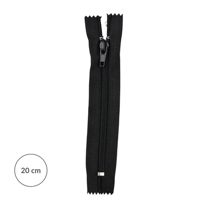 Špirálový zips #5 nedeliteľný s funkciou auto lock 20cm