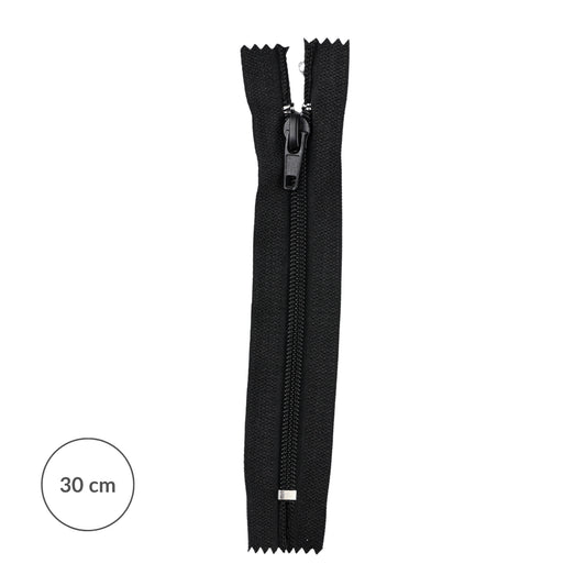 Špirálový zips #5 nedeliteľný auto-lock 30 cm