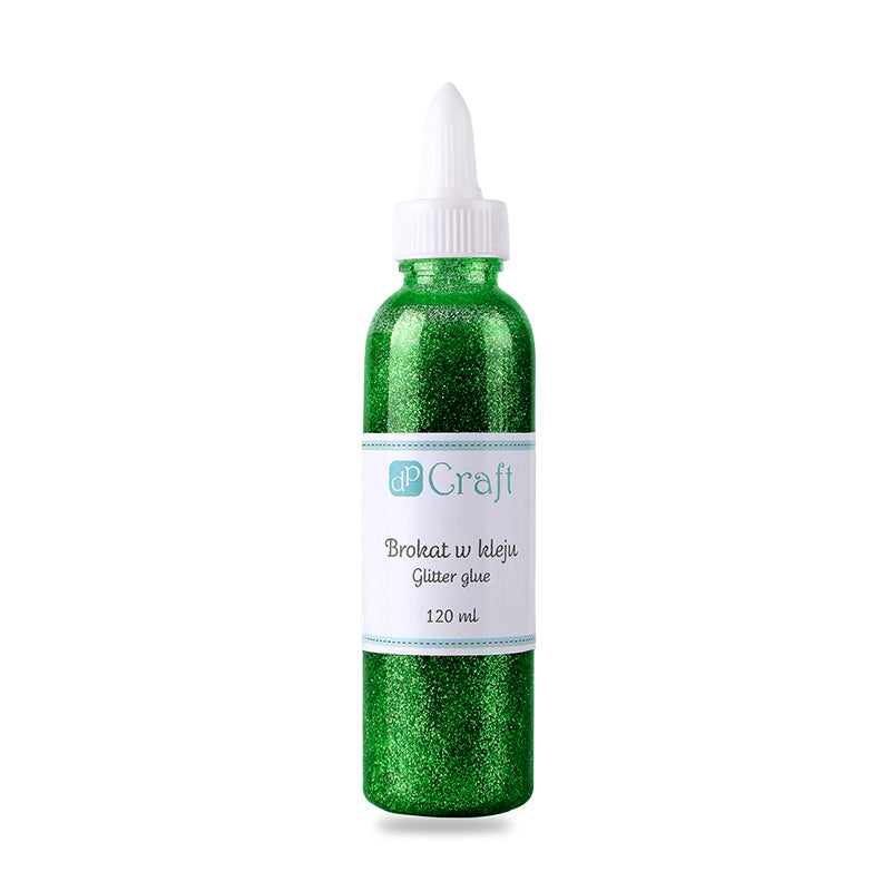 Trblietky v lepidle DpCraft - 120 ml tmavozelené