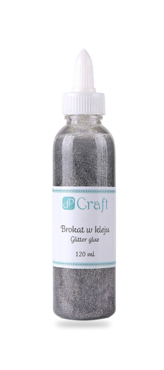 Trblietky v lepidle DpCraft - 120 ml strieborné