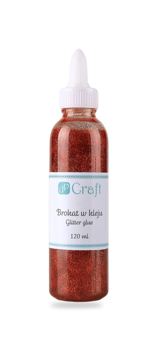 Trblietky v lepidle DpCraft - 120 ml červené