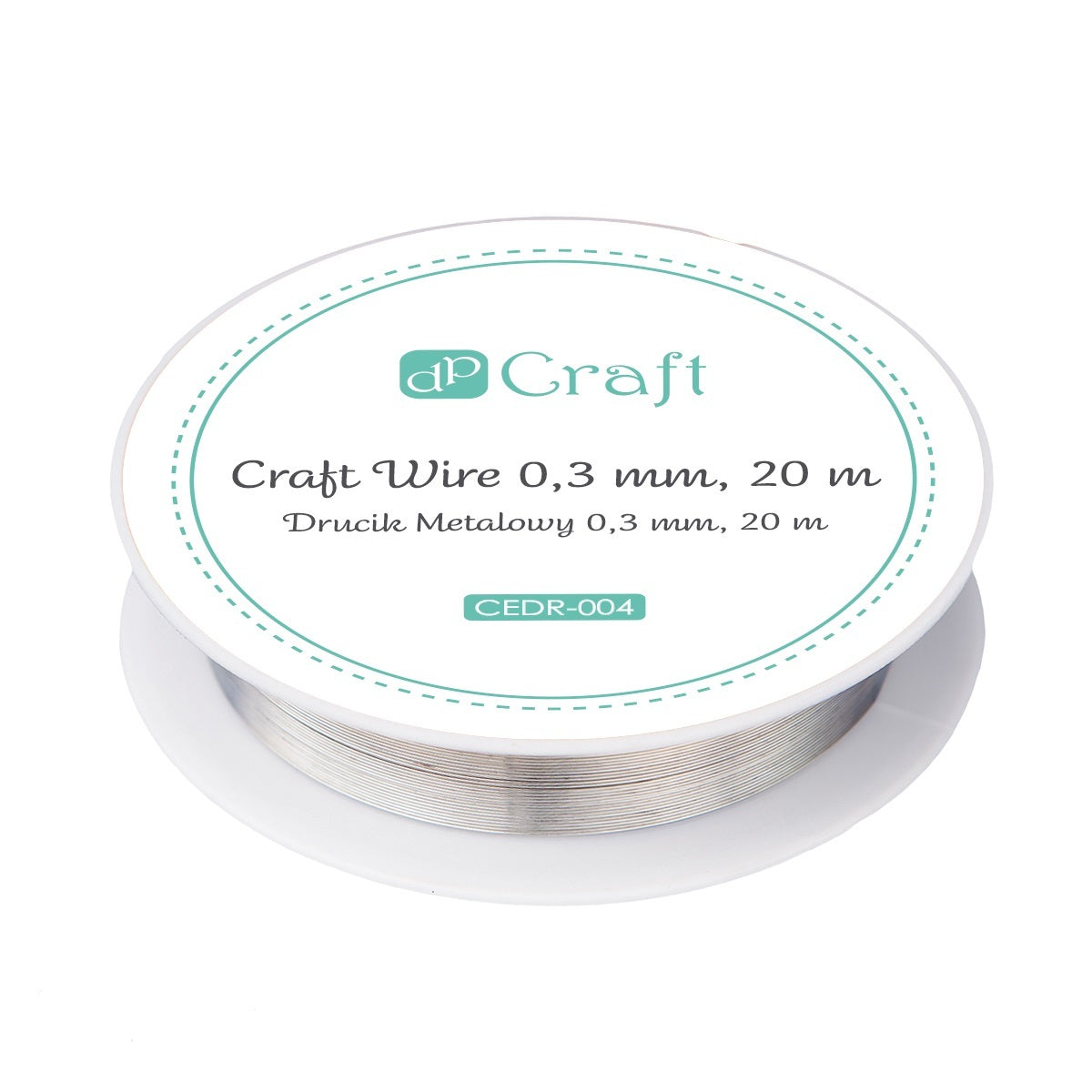 Kovový drôtik DpCraft - 0,3 mm/20 m strieborný