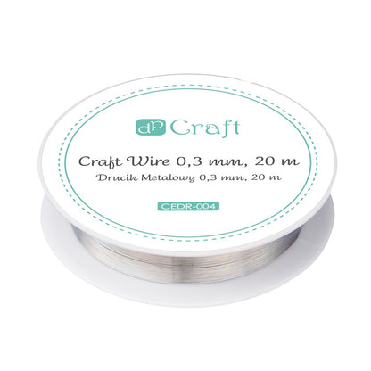 Kovový drôtik DpCraft - 0,3 mm/20 m strieborný
